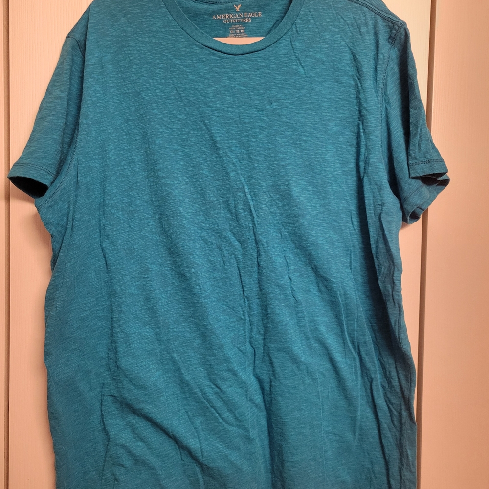 American Eagle Outfitters Men's Blue Short Sleeve Tee